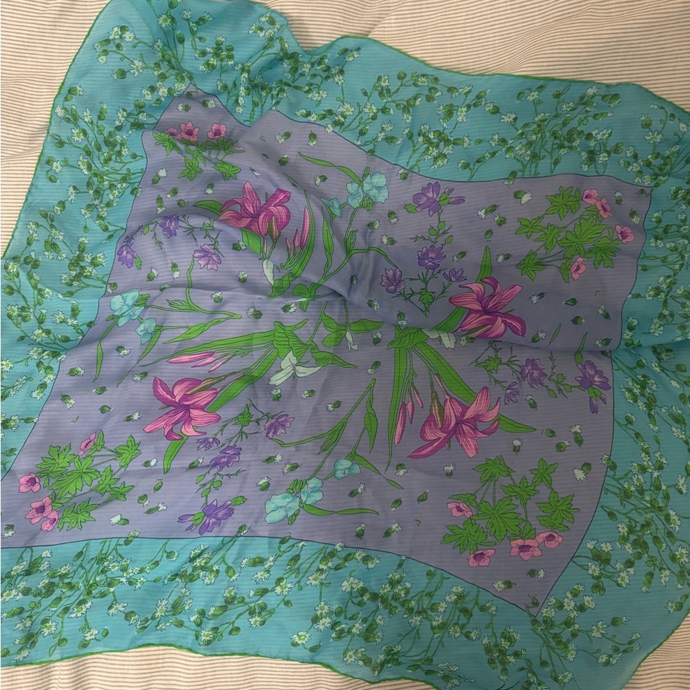 Ken Scott Floral Patterned Scarf